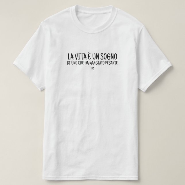 Camiseta Chiste cínico en italiano (Diseño del anverso)