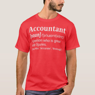 Camiseta Chiste contable divertida definición de diccionari