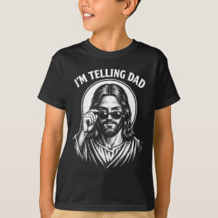 Camiseta Chiste Contándole a Papá - Religioso Cristiano Jes