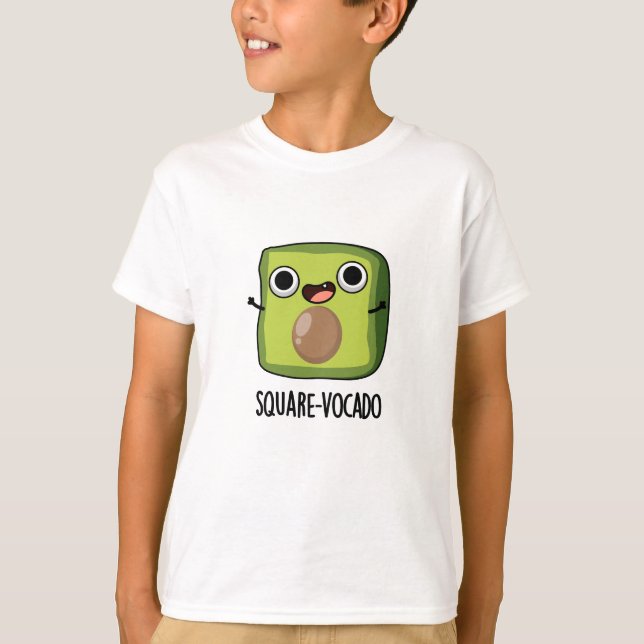 Camiseta Chiste de Aguacate Cuadrado Divertido Cubo (Anverso)