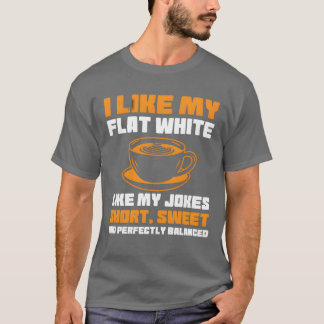Camiseta Chiste de amante del café Flat White barista de es