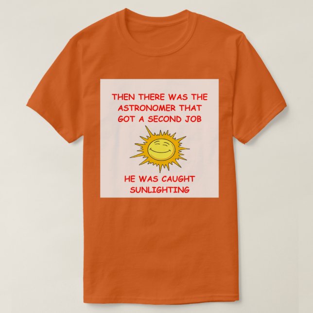 Camiseta Chiste de astronomía 18 (Diseño del anverso)