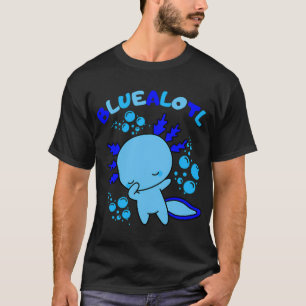 Camiseta Chiste de bebé axolotl azul de dibujos animados li