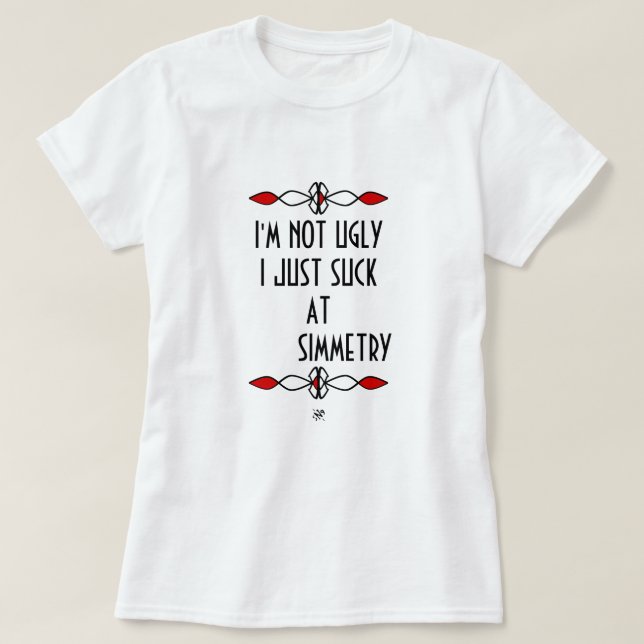 Camiseta Chiste de belleza fealdad v2 (Diseño del anverso)