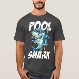 Camiseta Chiste de billar divertidos billares de tiburones 