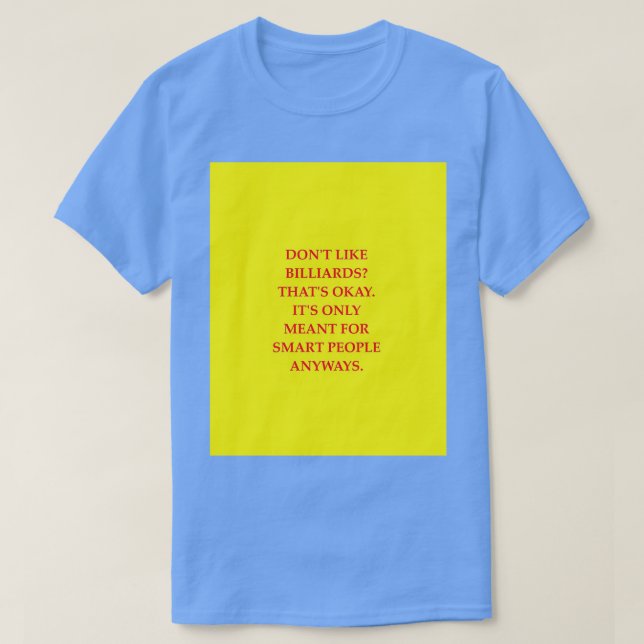 Camiseta Chiste de Billiards Gráfico TShirt (14) (Diseño del anverso)