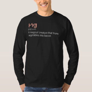 Camiseta Chiste De Carne Mejor Definición Hilarosa De Cerdo