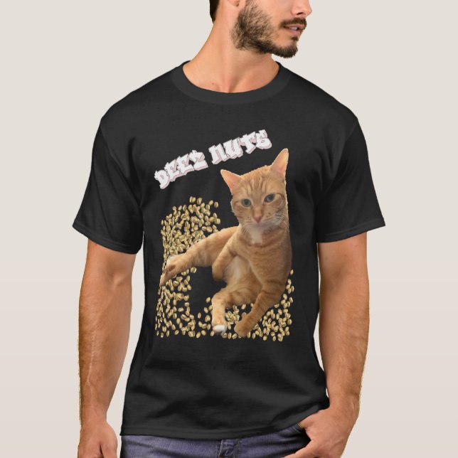 Camiseta Chiste de Cat Deez Nuts con Pistachos (Anverso)