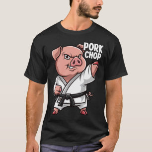 Camiseta Chiste de cerdo karate chuleta de cerdo divertido