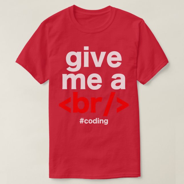Camiseta Chiste de codificación de programadores (Diseño del anverso)