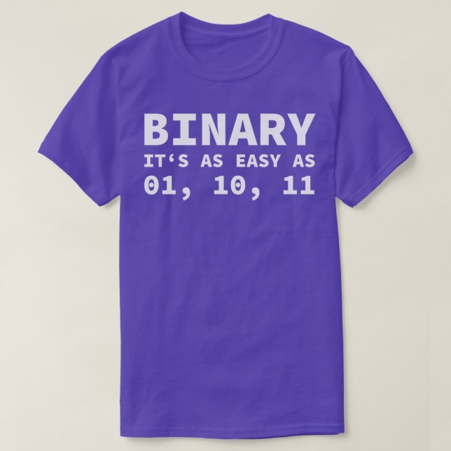 Camiseta Chiste De Código Binario De Computadora Para El De (Diseño del anverso)