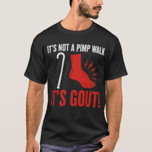 Camiseta Chiste de cojera por gota Humor médico Anciano div