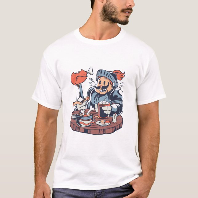 Camiseta Chiste de Comida de Pollo Divertido (Anverso)