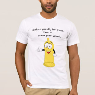 Camiseta Chiste de condón amarillo gracioso