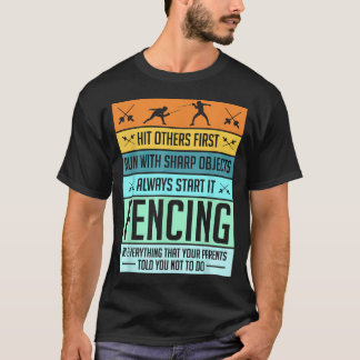 Camiseta Chiste de deporte de esgrima divertido