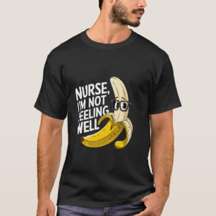 Camiseta Chiste de Enfermera Plátano, No se Pela Bien