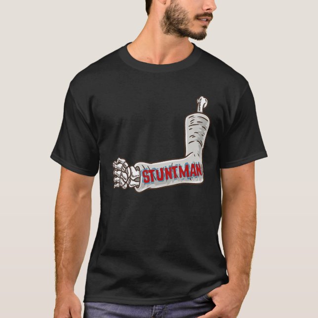 Camiseta Chiste de escayola de escayola de armazón de esque (Anverso)