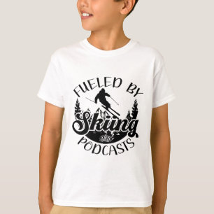 Camiseta Chiste De Esquiador Gracioso Alimentado Por El Esq
