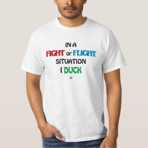 Camiseta Chiste de estrategia de supervivencia (lucha o hui