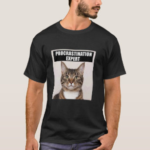 Camiseta Chiste de gato experto en procrastinación