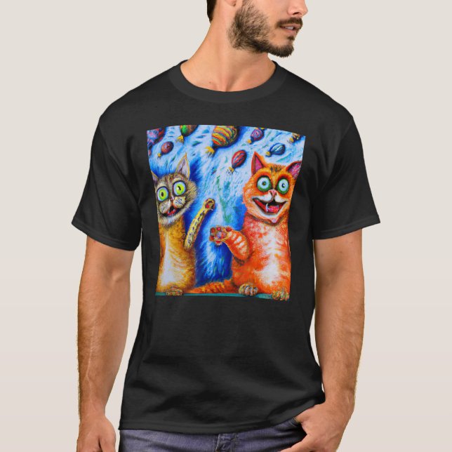 Camiseta Chiste de gato meme de dos gatitos (Anverso)