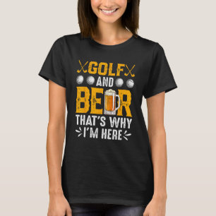 Camiseta Chiste de golf y cerveza Papá bebe Fiesta de cumpl