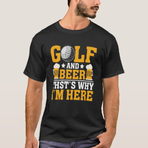Camiseta Chiste de golf y cerveza Papá Día de los Padres