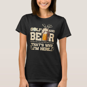 Camiseta Chiste de golf y cerveza Papá Día de los Padres