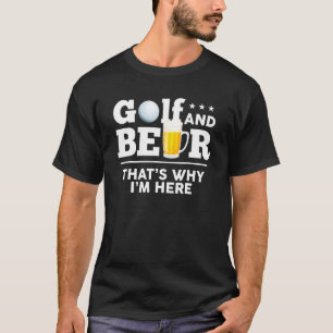 Camiseta Chiste De Golf Y Cerveza Papá Padres Día De Beber