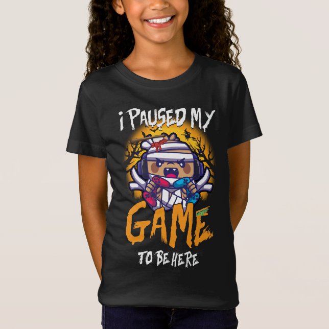 Camiseta Chiste de humor de videojugador paré mi juego para (Anverso)