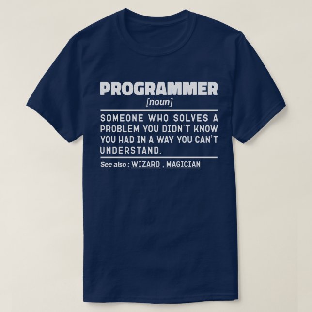Camiseta Chiste de humor para programadores de software mod (Diseño del anverso)