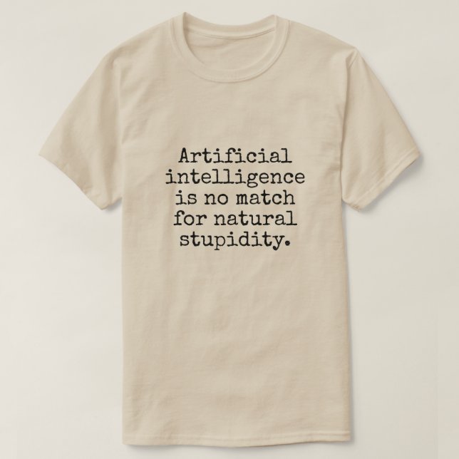 Camiseta Chiste de inteligencia artificial (Diseño del anverso)