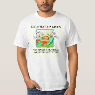 Camiseta chiste de la biología de los enemigos del gato
