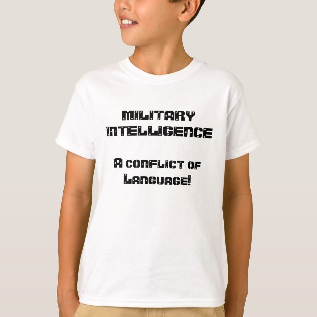 Camiseta Chiste de la inteligencia militar (Anverso)