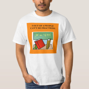 Camiseta chiste de la matemáticas de la fracción