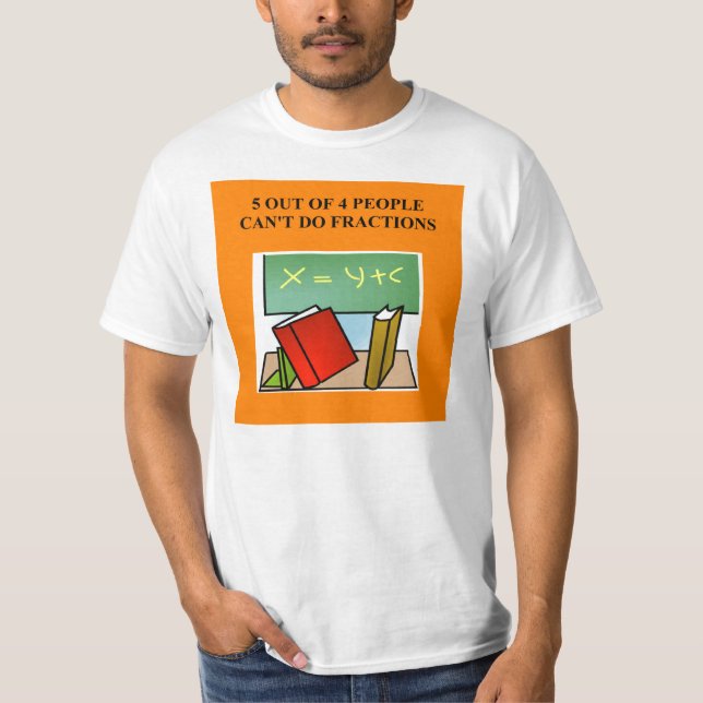 Camiseta chiste de la matemáticas de la fracción (Anverso)