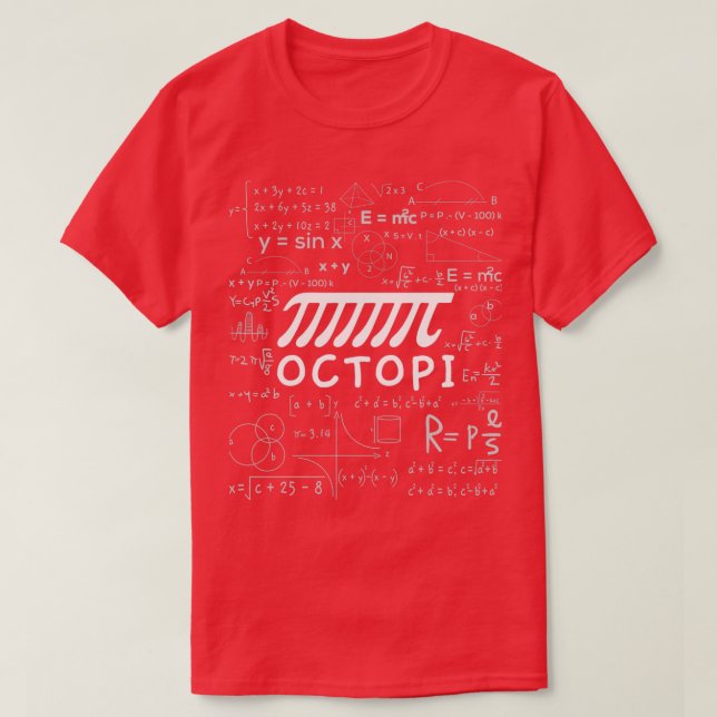 Camiseta Chiste De Matemáticas Octopi Pi Day (Diseño del anverso)