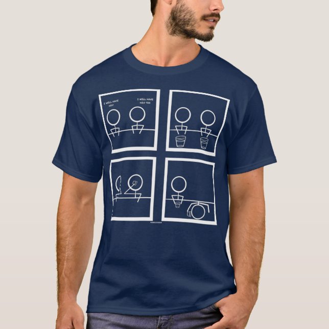 Camiseta Chiste de memes sobre química de historietas en la (Anverso)