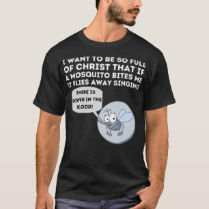 Camiseta Chiste de mosquitos Divertida Biblia Cristiana Jes