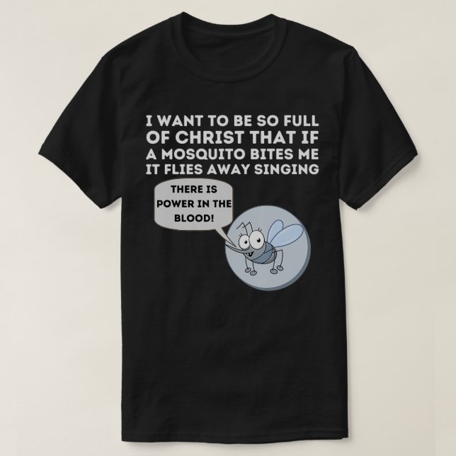 Camiseta Chiste de mosquitos - Divertida Biblia Cristiana y (Diseño del anverso)