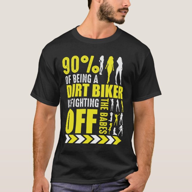Camiseta Chiste de moto sucio poker motocross divertido (Anverso)