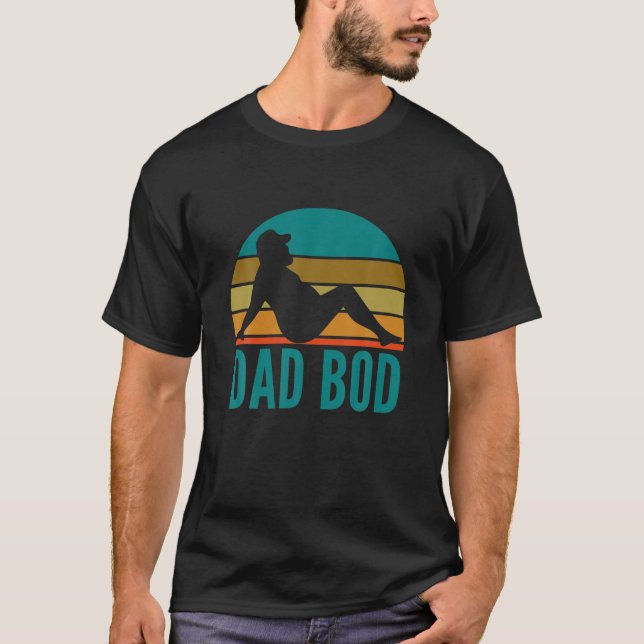 Camiseta Chiste de padre divertido de Hens Dad Bod (Anverso)