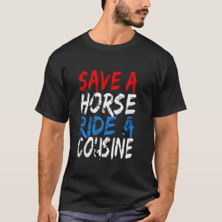 Camiseta Chiste de Paleto Salva un Caballo Monta a un Prim