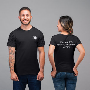 Camiseta Chiste de Papá Divertido ‘Vuela Primero Pregúntale