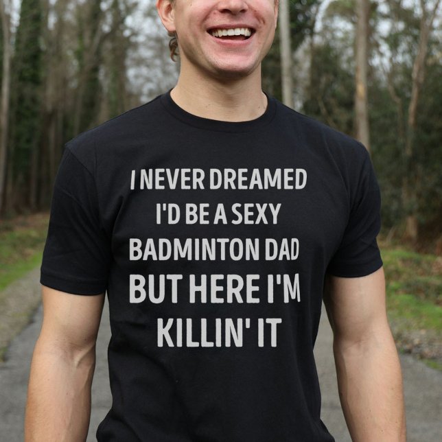 Camiseta Chiste de papá gracioso de Badminton (Subido por el creador)