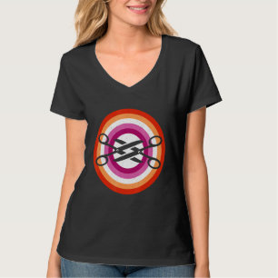 Camiseta Chiste de pareja lesbiana tira tijeras de orgullo 
