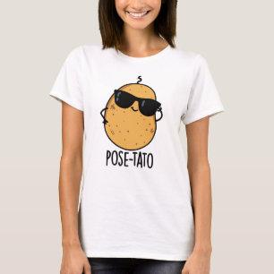 Camiseta Chiste de Patata Divertida Posando