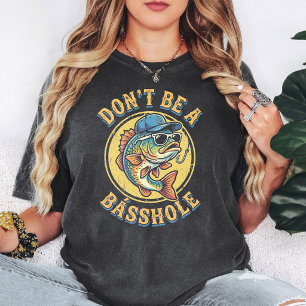 Camiseta Chiste de Pesca de Lubina No Seas un Agresor de Lu