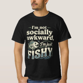 Camiseta Chiste de Pesca Divertido No Soy Torpe Socialmente