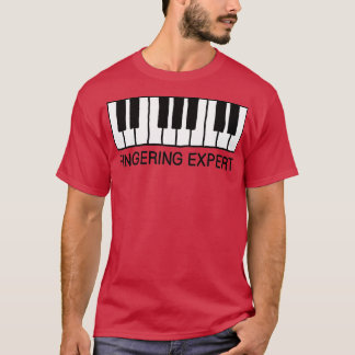 Camiseta Chiste de piano experto en dedos
